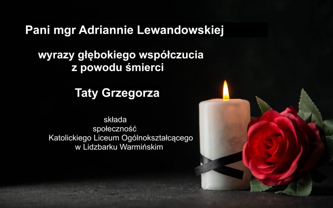 Składamy wyrazy współczucia